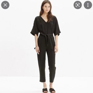 Madewell XS Black V-Neck Kimono Jumpsuit